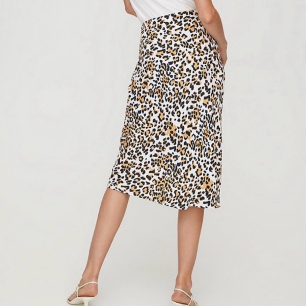 Aritzia Animal Print Midi Skirt - Black, Brown, and Cream - Picture 3 of 7